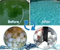 Bolas de filtro de piscina de 700g, tratamiento de agua, bolas de filtros de poliéster amigables con Eco renovables reutilizables