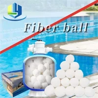 Bolas de fibra utilizadas para piscinas y diversos tratamientos de aguas residuales.