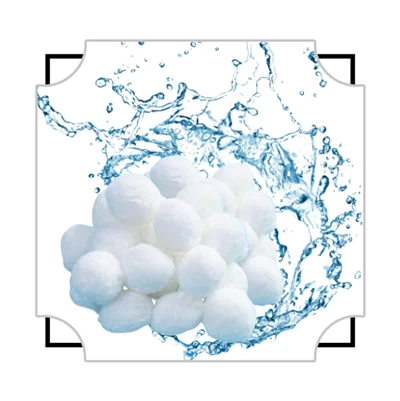 Bola de fibra incluida de alta calidad, grado Industrial de 50MM para tratamiento de agua, bola de fibra de poliéster para almohada y cojín