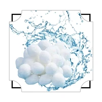 Bola de fibra incluida de alta calidad, grado Industrial de 50MM para tratamiento de agua, bola de fibra de poliéster para almohada y cojín