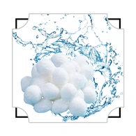 Menos bolas de fibra de los medios filtrantes de la casa de las bacterias del poliéster del retrolavado para la charca de Koi