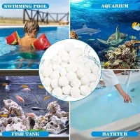Bola de filtro de acuario, repuesto de arena, bola de fibra de poliéster, bola de limpieza de filtro de piscina