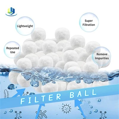 Bola de filtro para piscina, repuesto de arena, bola de fibra de poliéster, bola de limpieza para filtro de piscina