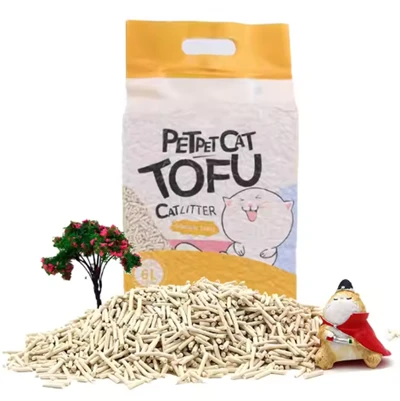 Arena para gatos de Tofu de alta calidad, desodorizante y aglomerante, arena para gatos de Tofu sin polvo, arena para gatos desechable y respetuosa con el medio ambiente